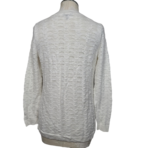 Talbots White Knit Sweater Petite SP - Picture 4 of 7